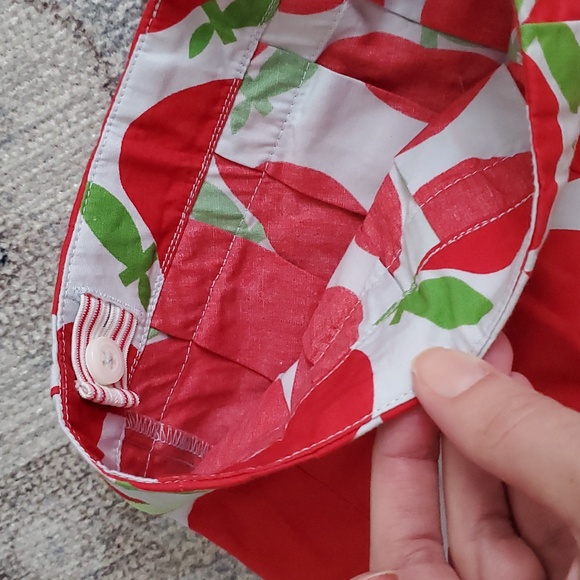 Mini Boden Girls Apple Print Bow Skirt Sz11-12y - Picture 7 of 10